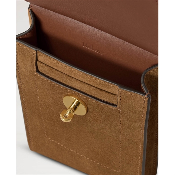 Mulberry Mini Antony Pouch Vintage Oak Suede